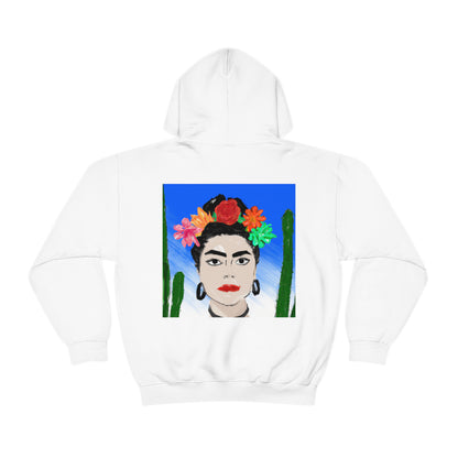 "Fiery Frida: Painting a Mexican Icon with Colorful Culture" - The Alien Unisex Hoodie