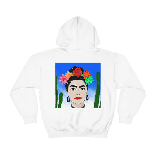 "Fiery Frida: Painting a Mexican Icon with Colorful Culture" - The Alien Unisex Hoodie