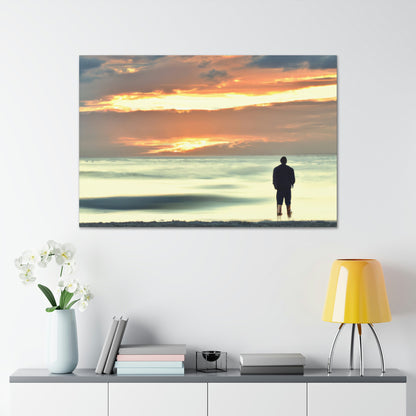 Sunset Solitude Art by [Artist Name] - Canvas