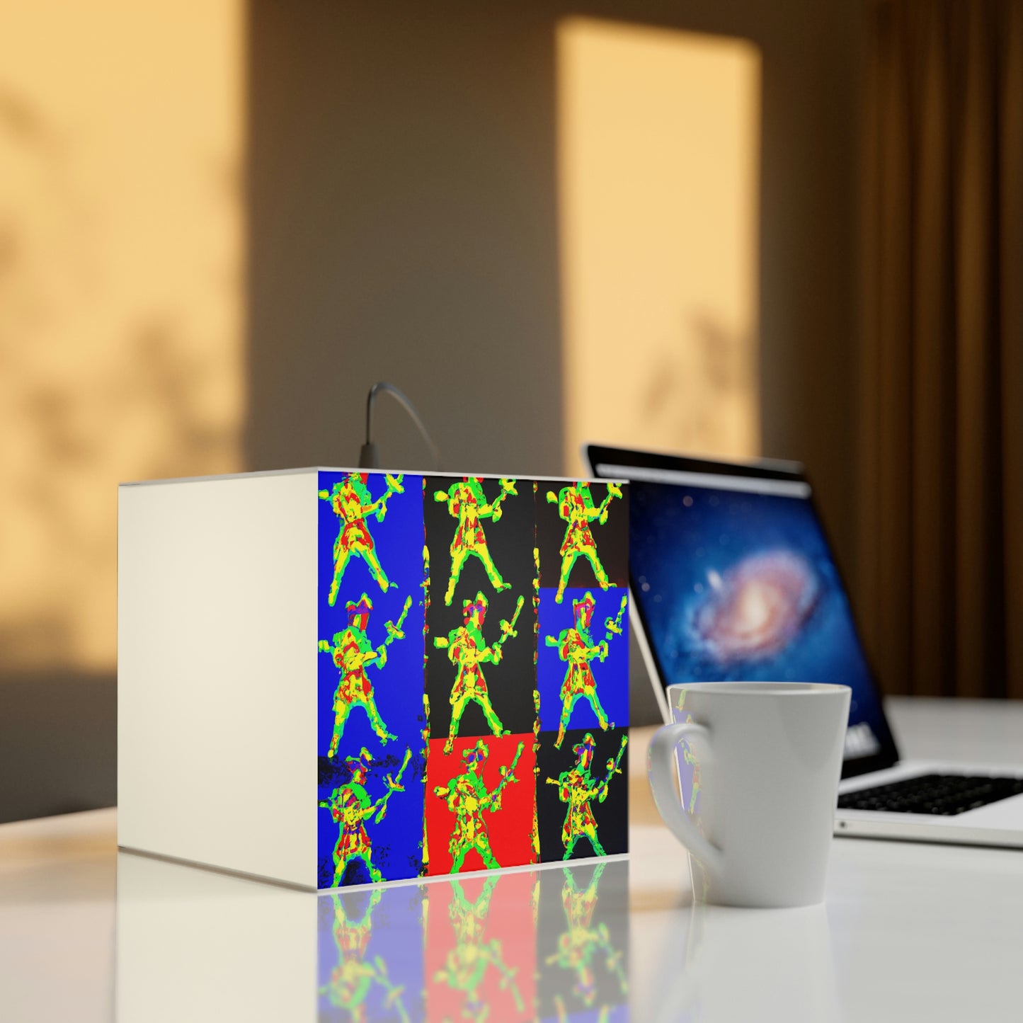 "Dancing with Fire and Steel." - The Alien Light Cube Lamp