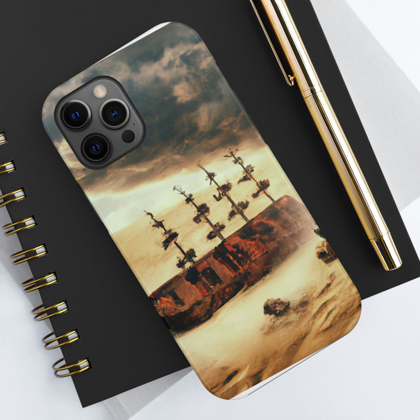 "Lost at Sea: Stranded On A Stormy Desert Island" - The Alien Tough Phone Cases