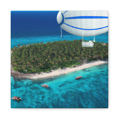 "Exploring Mystery Island by Airship" - The Alien Canva