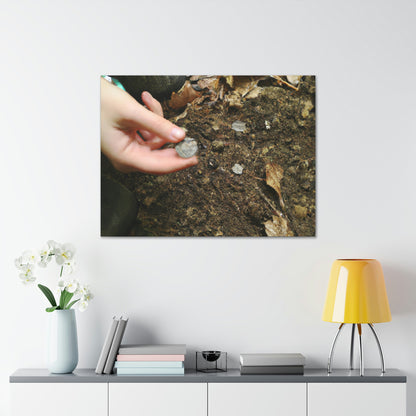 "Coin Questing in the Woods" - Die Alien-Canva