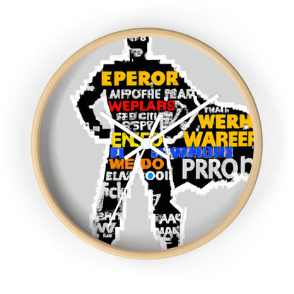 Superhéroe Word Pop Art - El reloj de pared alienígena