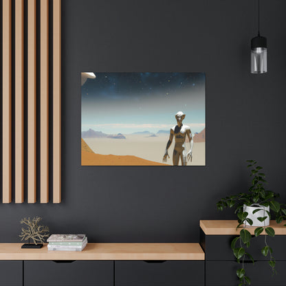 "Auf der Suche nach einem neuen Zuhause: Die Reise des einsamen Aliens" - The Alien Canva