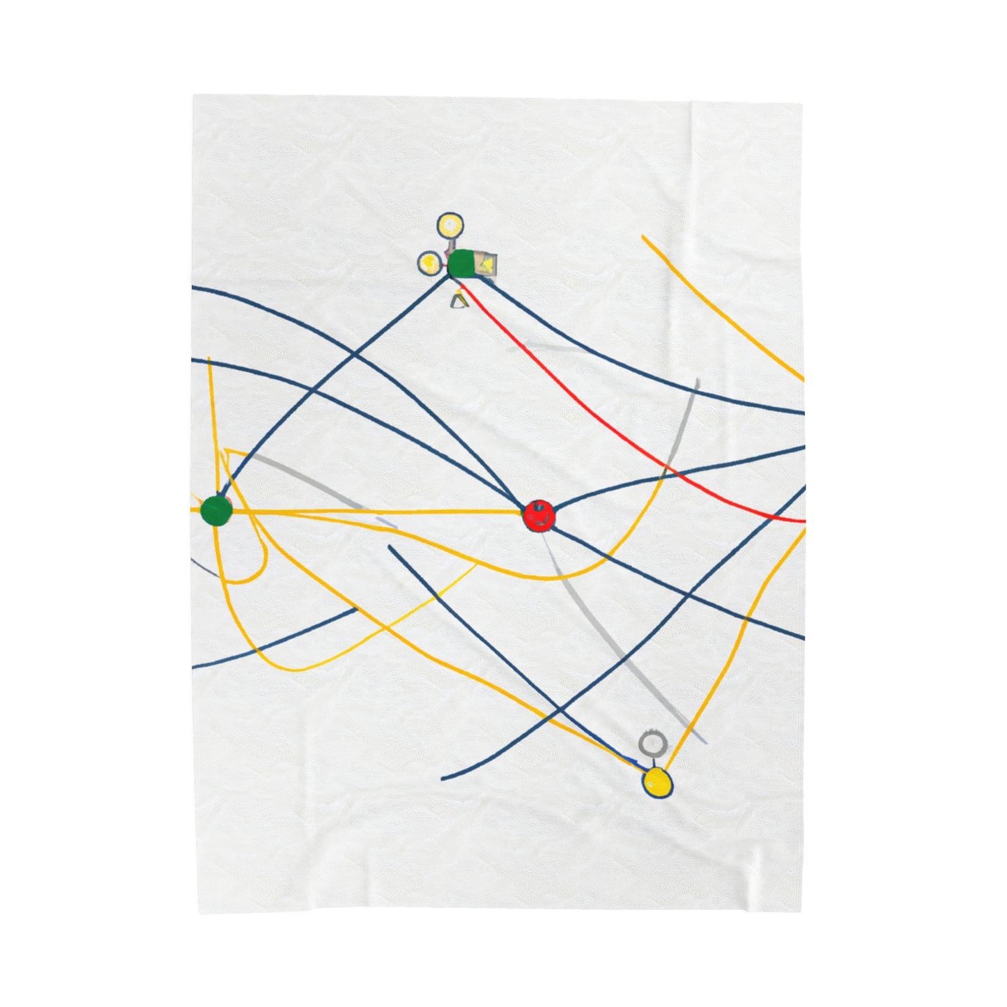 "Exploring the Dynamic Topology: Artful Visualization of a Network Structure." - The Alien Velveteen Plush Blanket