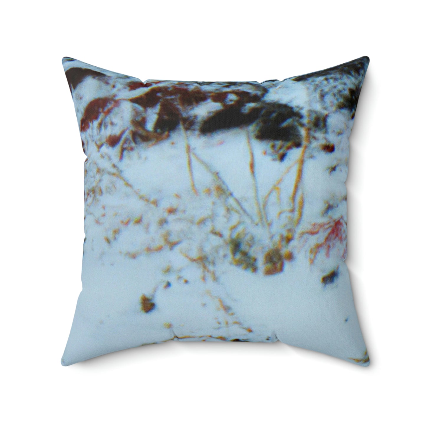 "Brave Kitten in the Frozen Storm" - The Alien Square Pillow