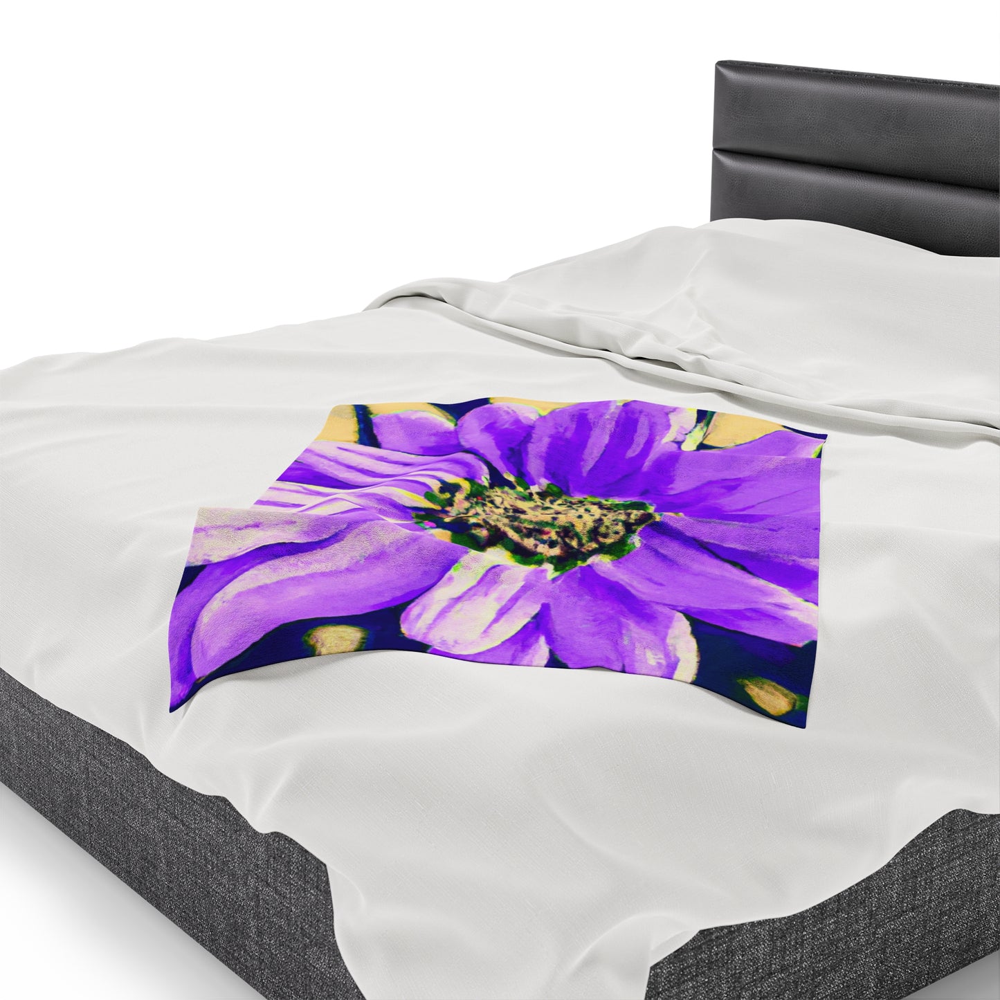 Purple Petals Popping: Create an Eye-Catching Daisy-Rose Fusion - The Alien Velveteen Plush Blanket