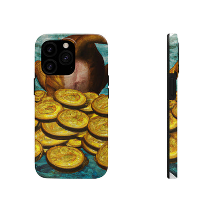 "Feline Fortune in a Foliage of Finances" - Die Alien Tough Phone Cases