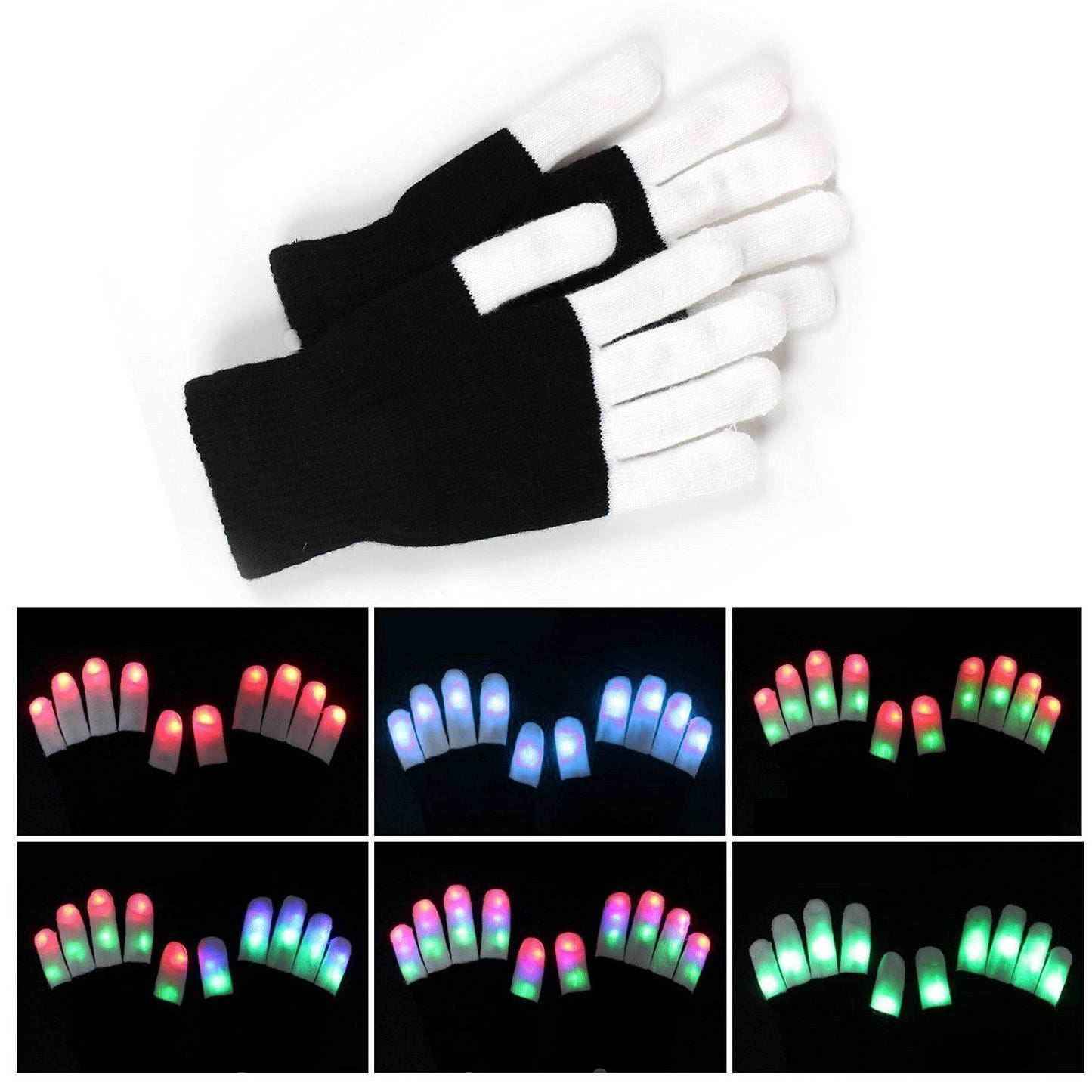 Luminous Flashing Led Glove LED 7 mode - The Alien Party Rave