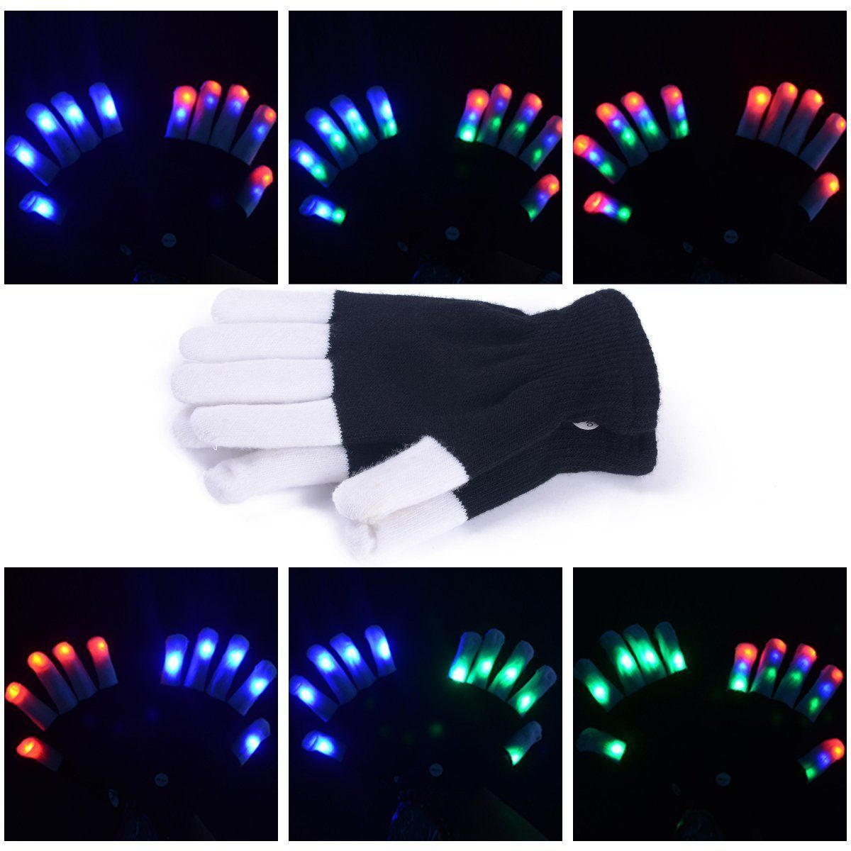 Guante Led Intermitente Luminoso Modo LED 7 - The Alien Party Rave