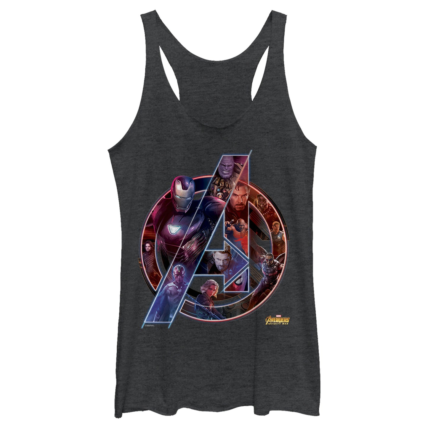 Junior's Marvel Team Neon Tank Top