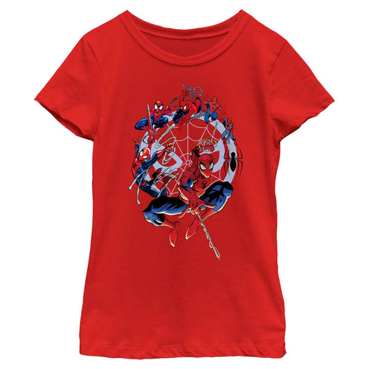 Girl's Marvel Spider-Man Beyond Amazing SPIDEY CIRCLE EVOLUTION T-Shirt