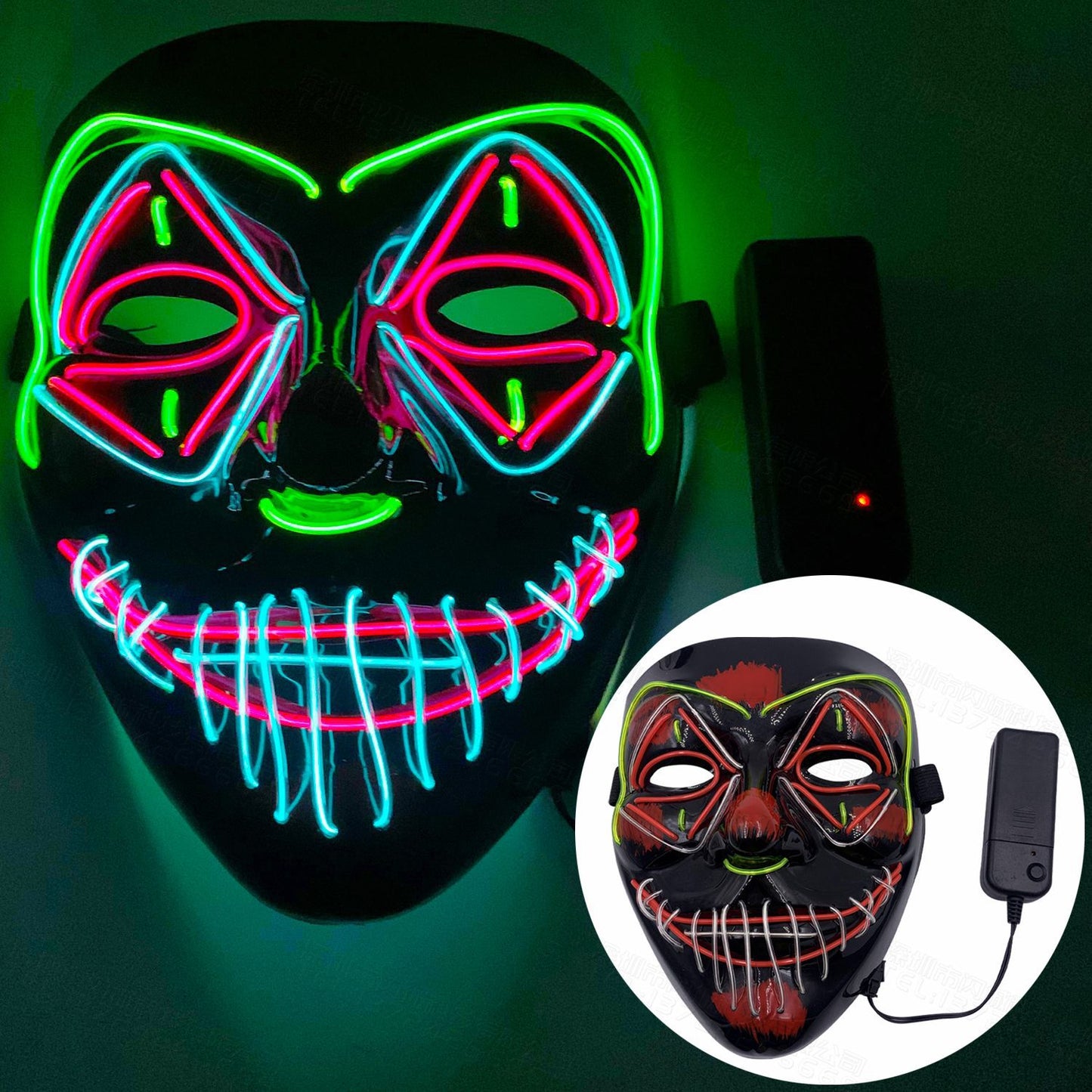 Máscaras LED que brillan intensamente - The Alien Party Rave