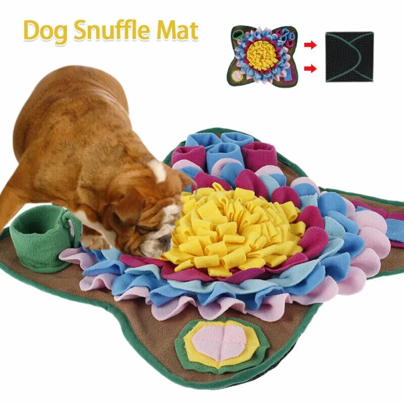 Pet Dog Snuffle Mat Nose Smell Training Sniffing Pad Dog Puzzle Toy Slow Feeding Food Dispenser Carpet Washable Dog Toys