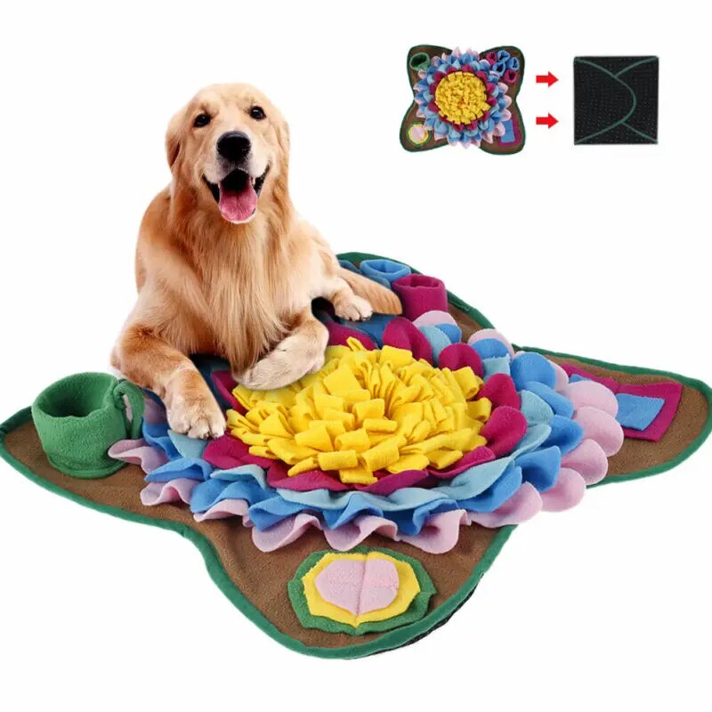 Pet Dog Snuffle Mat Nose Smell Training Sniffing Pad Dog Puzzle Toy Slow Feeding Food Dispenser Carpet Washable Dog Toys