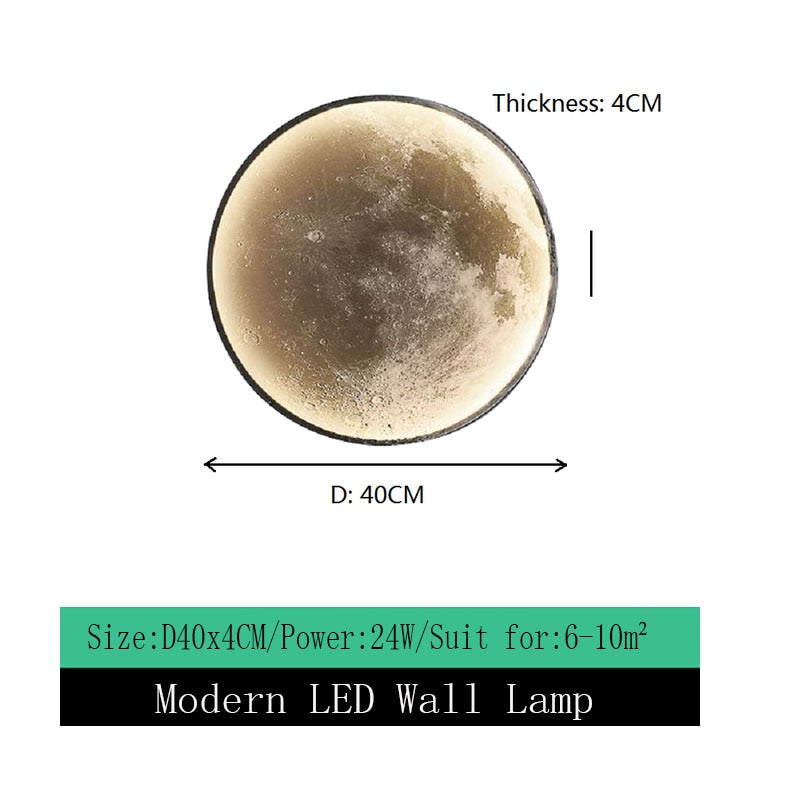 Moderne LED Wandleuchte Moon - The Alien Dekorative Leuchten