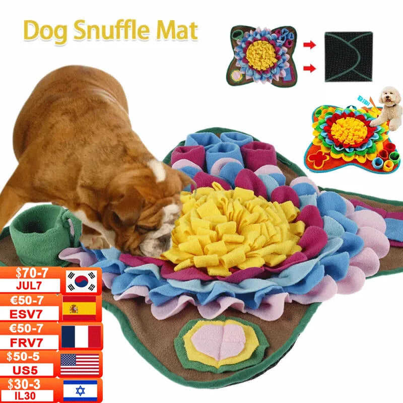 Pet Dog Snuffle Mat Nose Smell Training Sniffing Pad Dog Puzzle Toy Slow Feeding Food Dispenser Carpet Washable Dog Toys