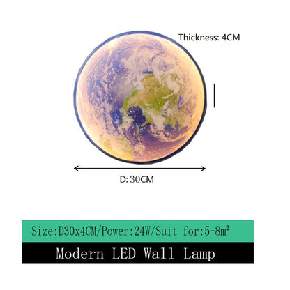 Moderne LED Wandleuchte Moon - The Alien Dekorative Leuchten