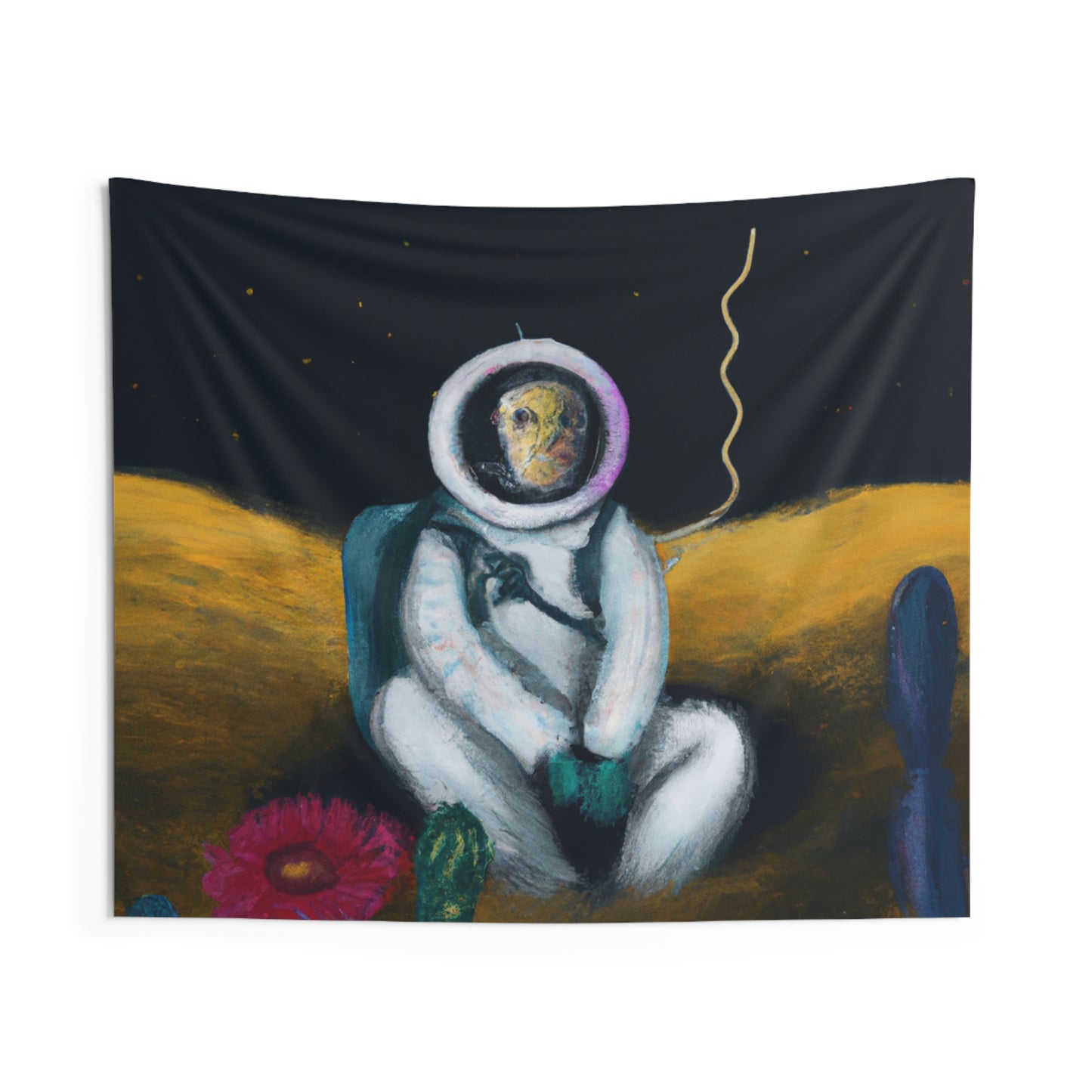 "Alone in the Dark: A Solitary Astronaut's Survival" - The Alien Wall Tapestries