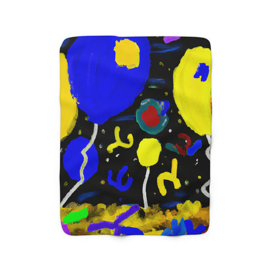 "A Starry Night Rainbow" - The Alien Sherpa Fleece Blanket