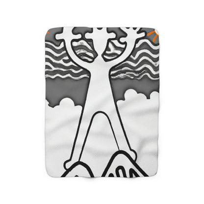 The Mystic Mist of the Mountain - The Alien Sherpa Fleece Blanket