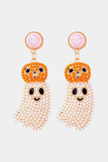 Pendientes colgantes con forma de fantasma de Halloween