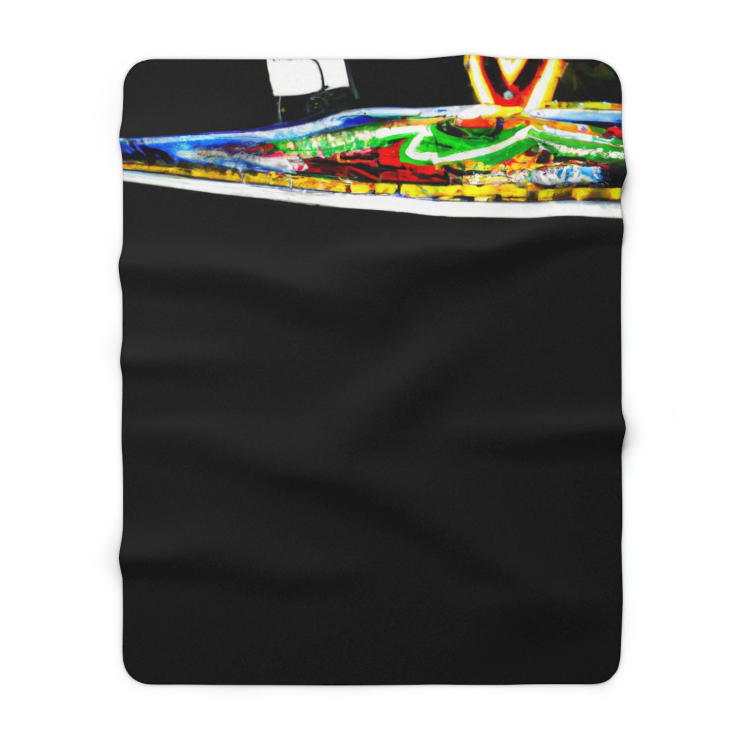 "Abandoned Illumination: A Haunted Carnival". - The Alien Sherpa Fleece Blanket