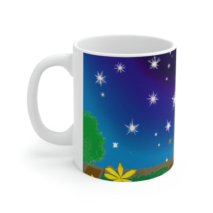 "A Celestial Garden of Color" - The Alien Ceramic Mug 11 oz