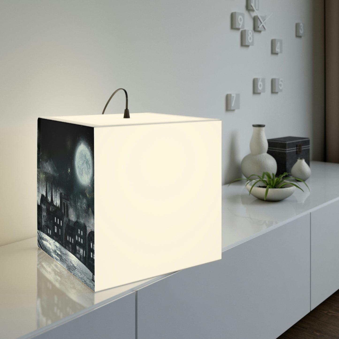 "Luminous Nocturne: A City Lit By Moonlight" - The Alien Light Cube Lamp