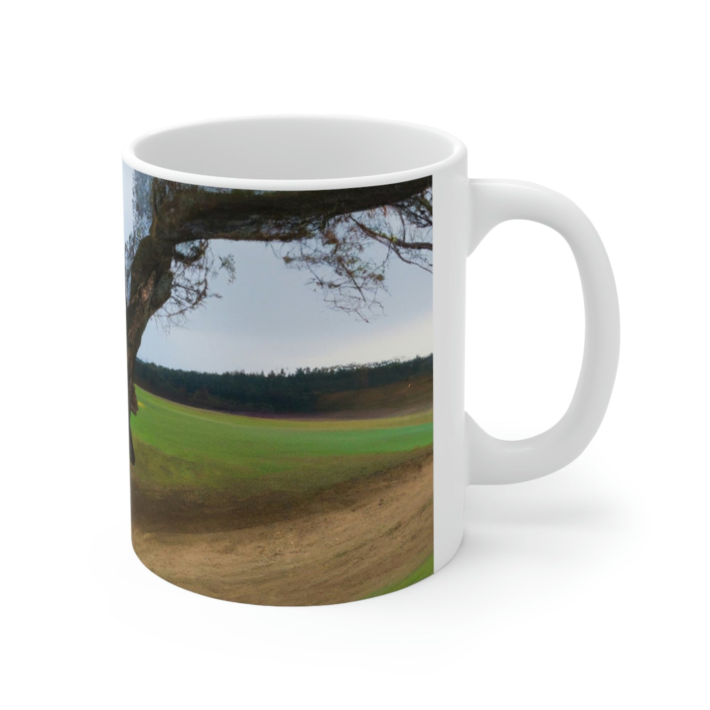 "A Shadow in the Meadow: The Last Standing Tree" - Taza de cerámica The Alien 11 oz