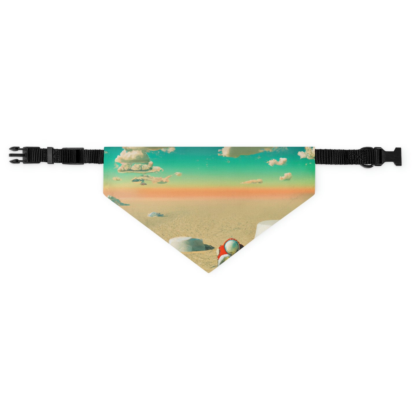 "A Strayed Astronaut: Alone on a Forlorn Planet" - The Alien Pet Bandana Collar