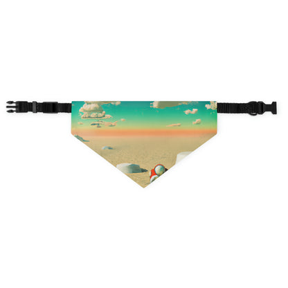 "A Strayed Astronaut: Alone on a Forlorn Planet" - The Alien Pet Bandana Collar