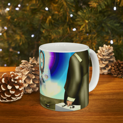 'A Strange New World: The Time Travellers' Journey' - The Alien Ceramic Mug 11 oz