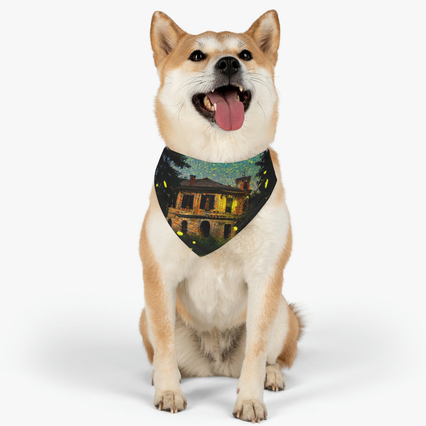 "A Shining Embrace of Fireflies" - The Alien Pet Bandana Collar