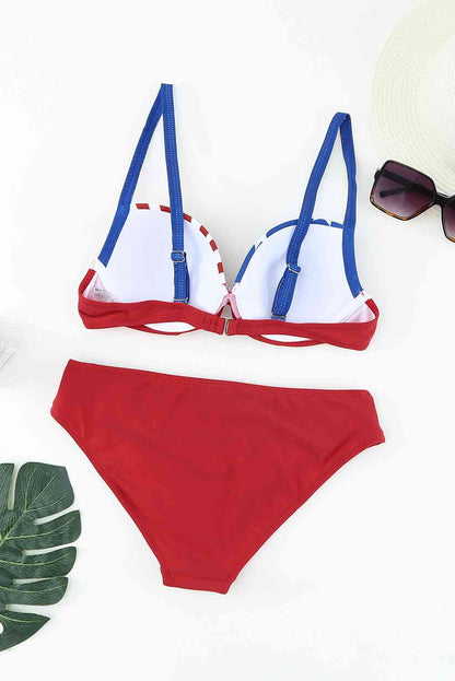 Gerafftes Bikini-Set