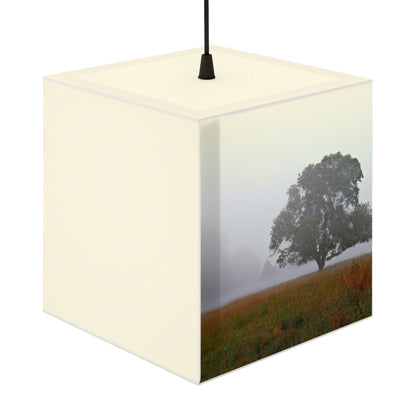 The Lonely Tree in the Foggy Meadow - The Alien Light Cube Lamp