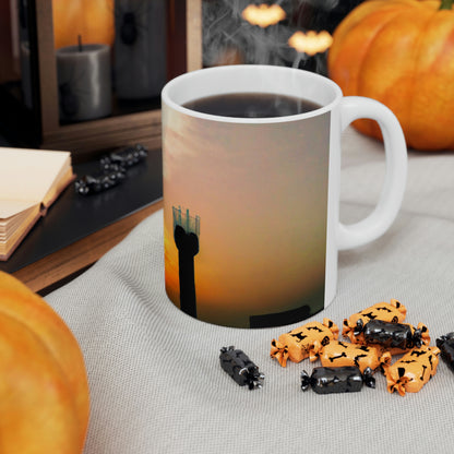 "Soar Beyond the Splendor of the Setting Sun" - The Alien Ceramic Mug 11 oz