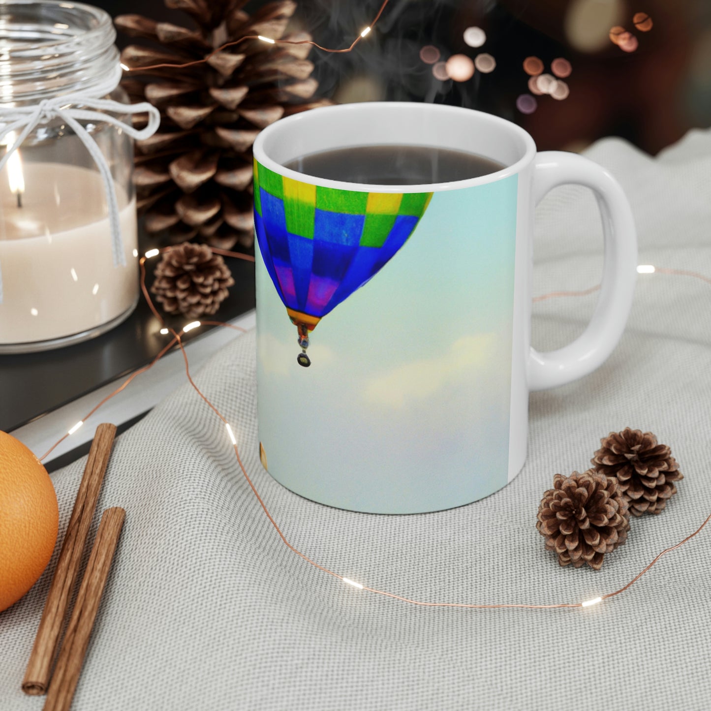 "Finding Stillness in the Sky" - The Alien Ceramic Mug 11 oz