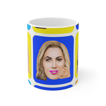 "Emoji-zing a Celebrity: A Pop Art Portrait" - Der Alien-Keramikbecher 11 oz