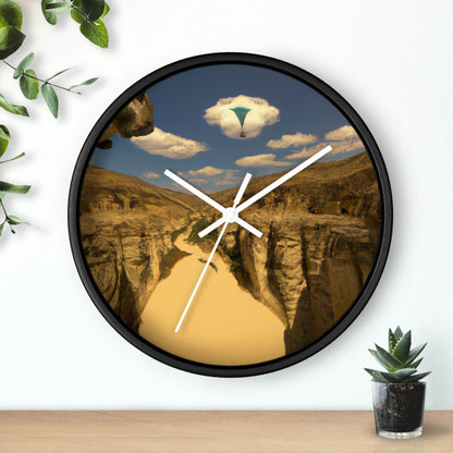 "Feline Flight Over the Grand Gulch" - The Alien Wall Clock