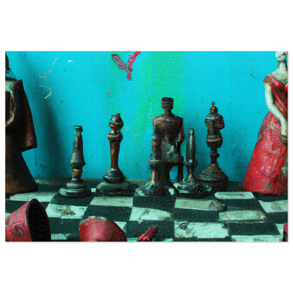 "A Forgotten Chess Set: Ready for a New Match" - The Alien Jigsaw Puzzle