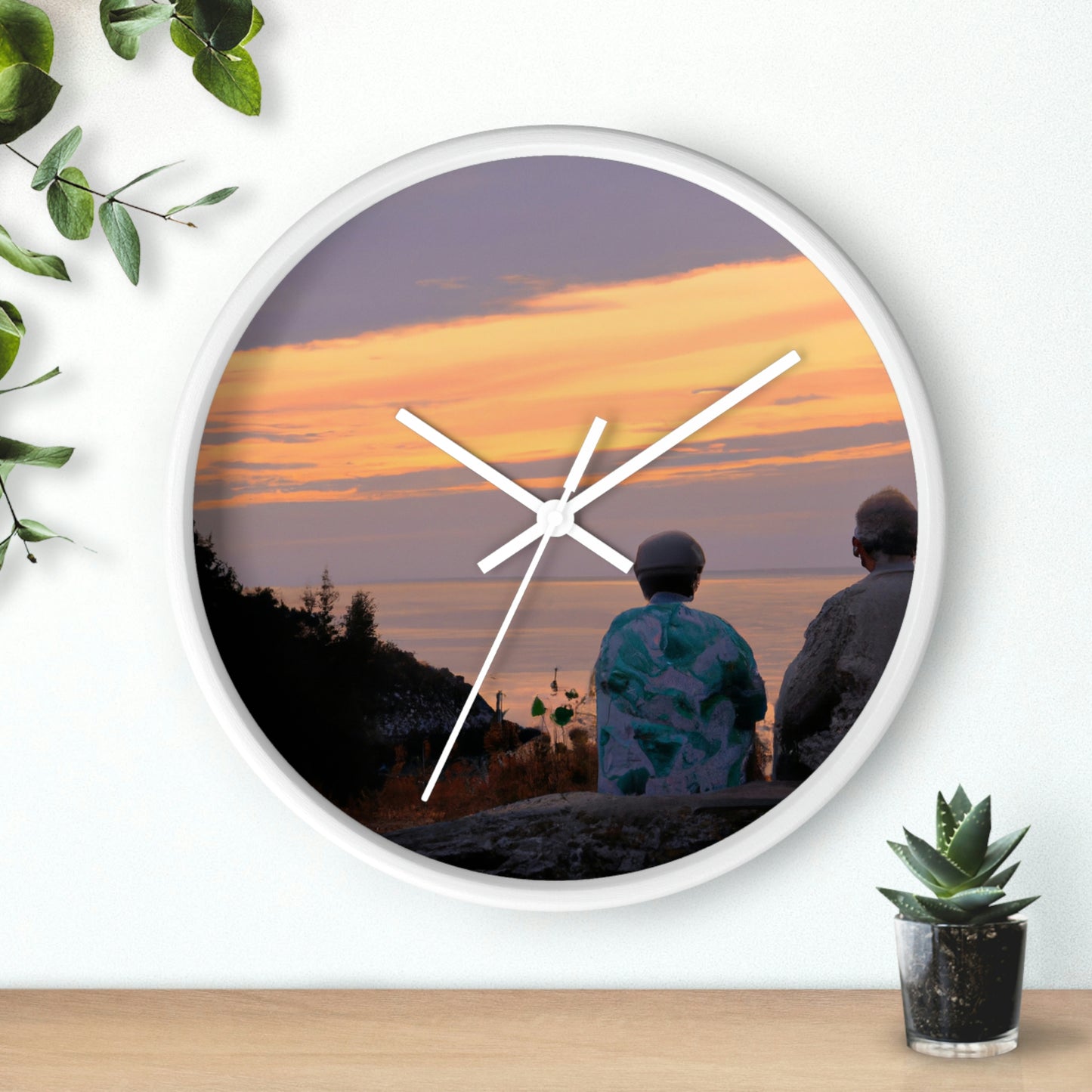 "Embracing the Evening" - The Alien Wall Clock