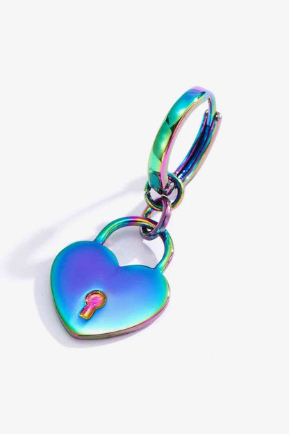 Pendientes colgantes de corazón multicolor