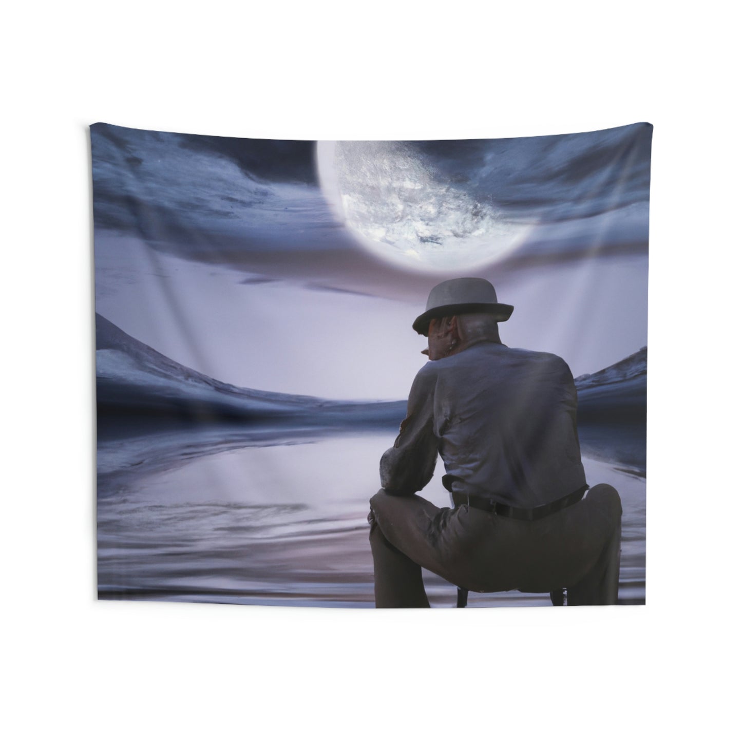 Moonlight Reflections on a Quiet Lake - The Alien Wall Tapestries