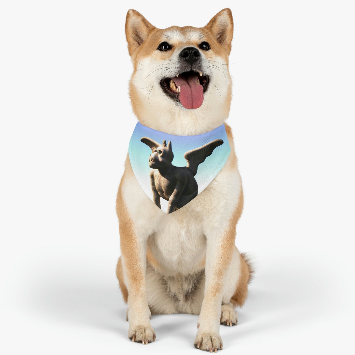 "Alone on the Hilltop: The Tale of a Solitary Gargoyle" - The Alien Pet Bandana Collar