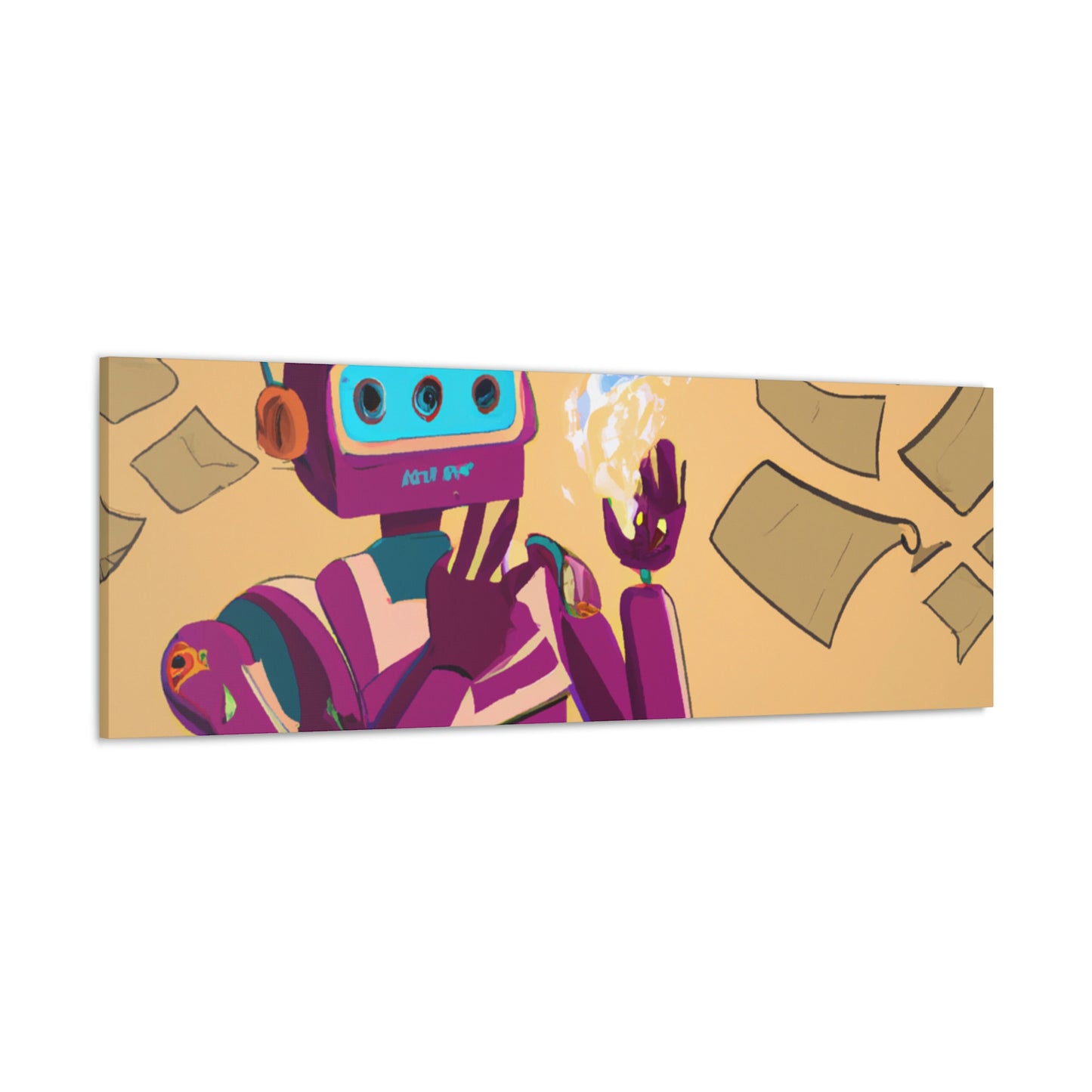 "Robot Librarian and the Magical Tome" - The Alien Canva