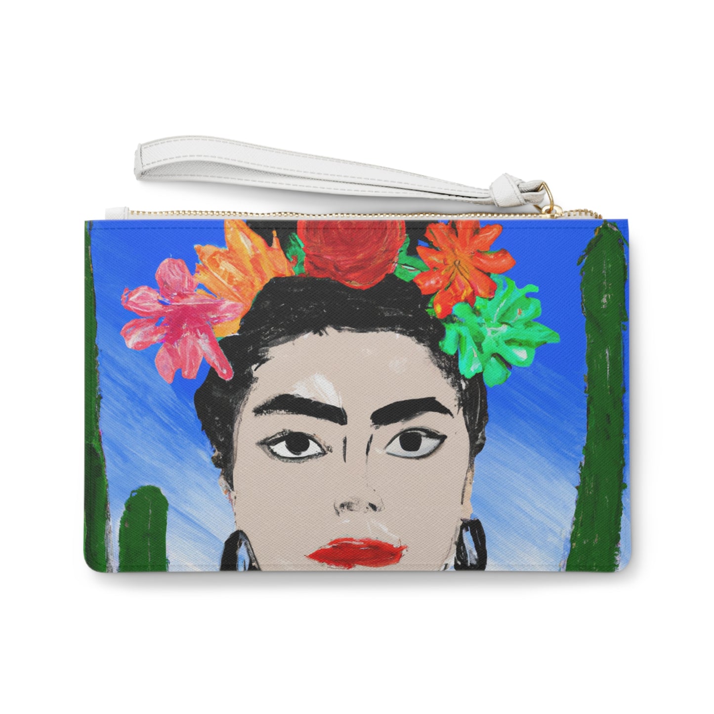 „Feurige Frida: Eine mexikanische Ikone mit farbenfroher Kultur malen“ – The Alien Clutch Bag