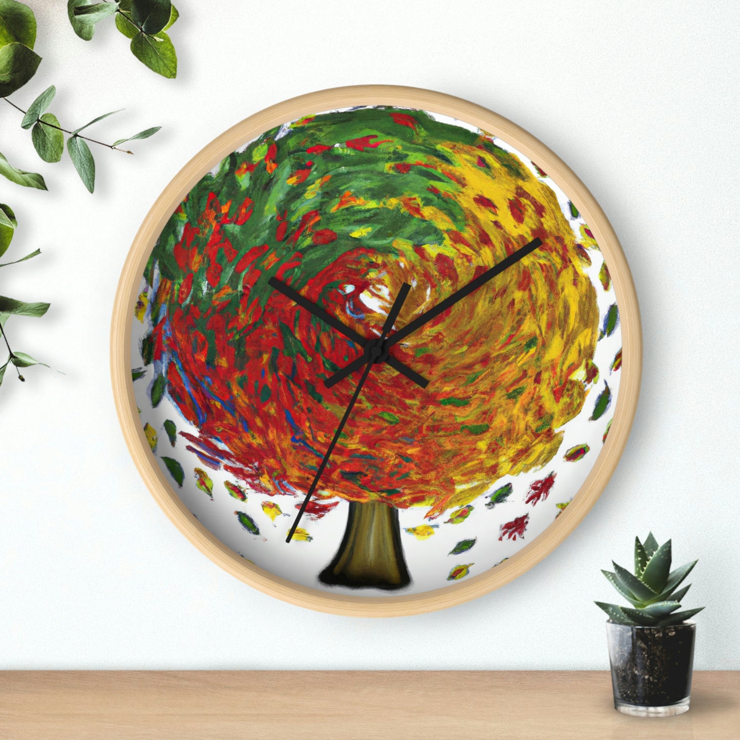 "Autumnal Whirl" - The Alien Wall Clock