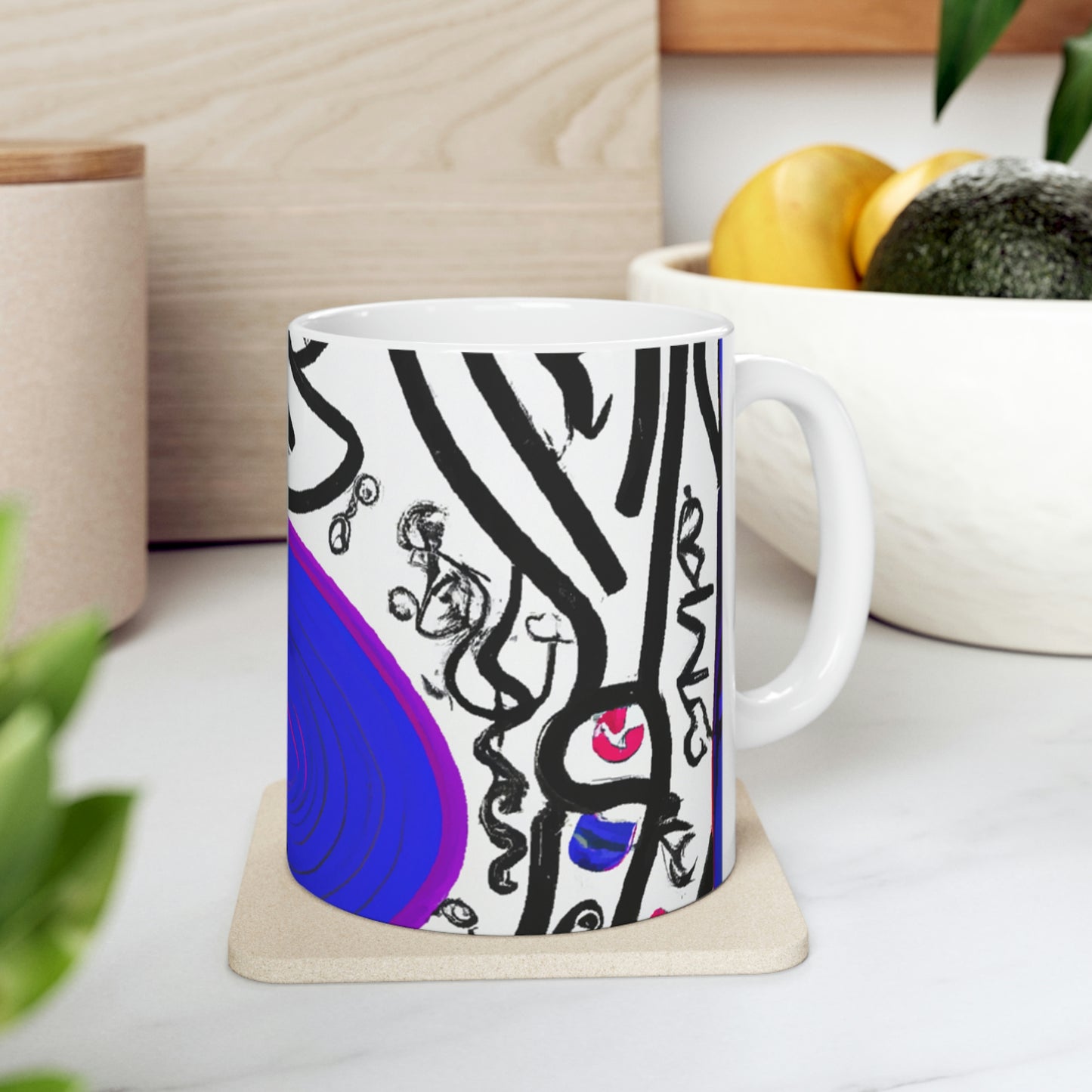 "Alone in the Park: Pondering Life's Challenges" - The Alien Ceramic Mug 11 oz